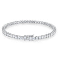 100% s925 prata esterlina 2-6mm real moissanite tênis pulseira para mulheres jóias de casamento natal presente requintado
