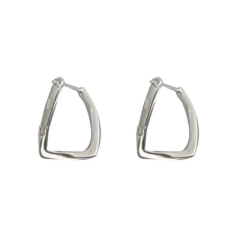 925 prata esterlina simples geométrico quadrado irregular brincos de argola para mulheres s925 festa de casamento jóias presente aretes de mujer