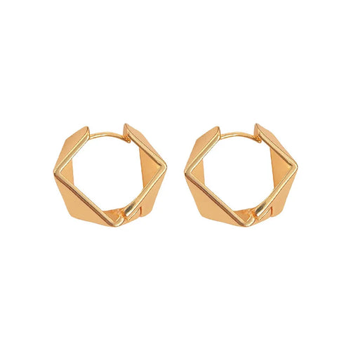 925 prata esterlina irregular rhombic hoop brincos para mulher presentes de natal piercing jóias aretes de mujer festa presente