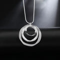 Colar de prata esterlina 925 da marca Fashion Fine para mulheres, joias de luxo para casamento, colar com pingentes de três círculos estilo boêmio.